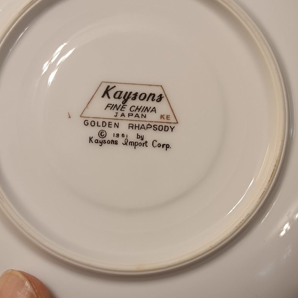 Vintage 1961 Golden Rhapsody Tea Cup and Saucer Kaysons Fine China Japan - Picture 8 of 9